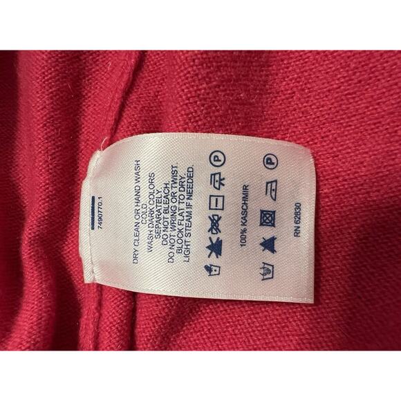Lands' End Womens Pink 100% Cashmere Crew Neck Sweater XS Preppy Old Money Cozy - Picture 7 of 9